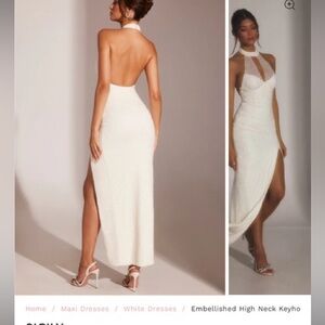 Oh Polly Dresses New With Tags Embellished High Neck Keyhole Cut